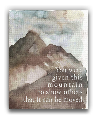 Arte De Pared Cita Motivacional  Mover Montañas , Impr...