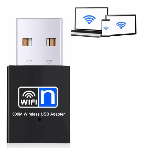 Antena Adaptador Inalámbrico Wifi Usb De 300mbps