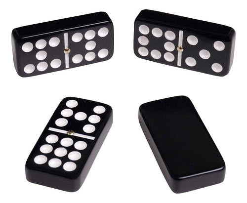 Silverman & Co Double 9 Set De Dominó Negro Grande Case