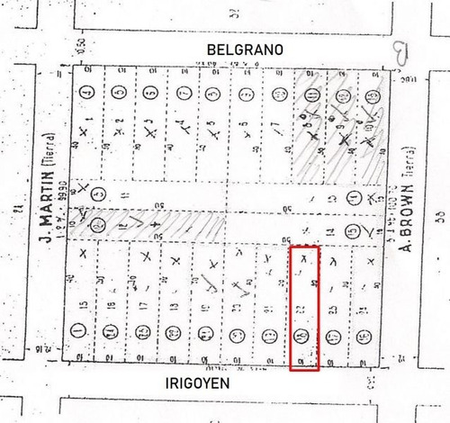 Lote Duggan, Calle Irigoyen