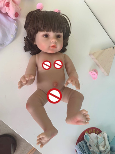 Imagem 2 de 7 de Boneca Bebe Reborn Silicone Girafinha Menina 48cm Realista