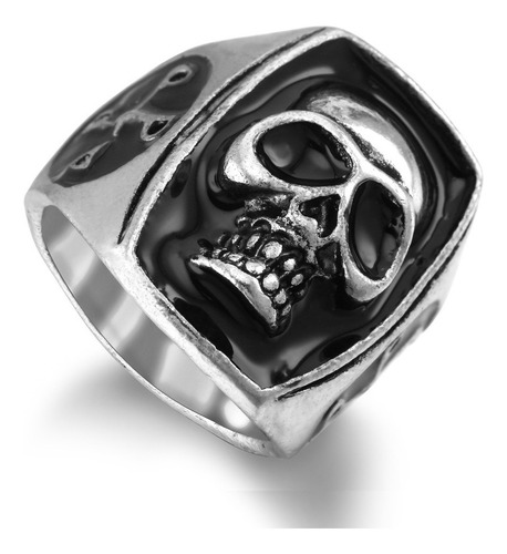 Anillo De Calavera Dominante Punk Para Hombre, Joyería De Ma