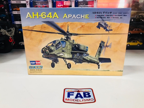 Kit Hobbyboss Helicoptero Ah-64a Apache Attack 1/72 - 87218
