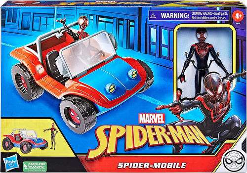 Marvel Spider Man: Spider Mobile Y Miles Morales Figura 6 Pu