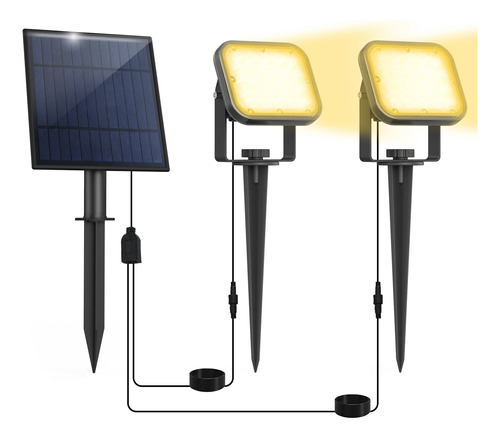 Focos Solares Exteriores 20 Led Ip65 Impermeables 3000k Pati