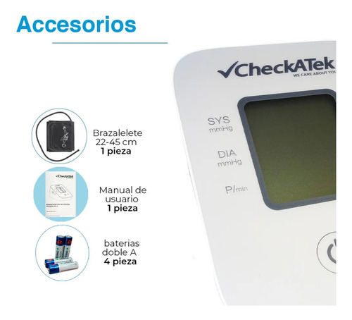 Monitor Presión Arterial Brazo Chekatek Con Kit Disección