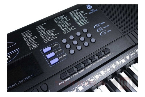 Imagem 3 de 5 de Teclado musical Spring TC-261 61 teclas preto 110V/220V