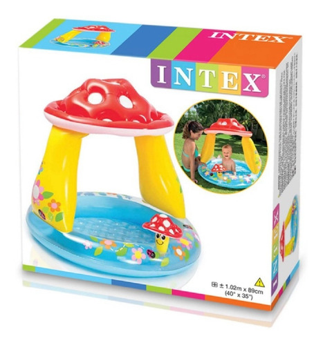 Imagen 5 de 7 de Pileta Inflable Intex Hongo New 102x89cm - 57114