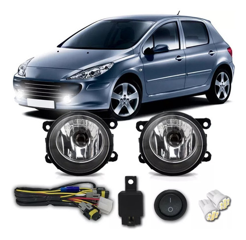 Kit Farol De Milha Auxiliar Peugeot 207 307 09 08 07 06