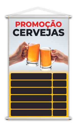 Banner Cervejas Bebidas Tabela Preços Grande