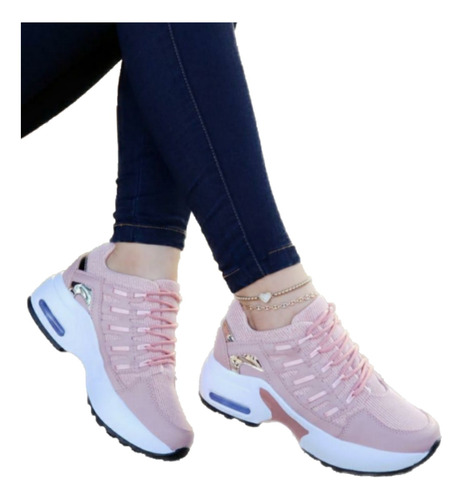 Tenis Mujer Estilo Bota Lindo Calzado Deportivo Gran Diseño 