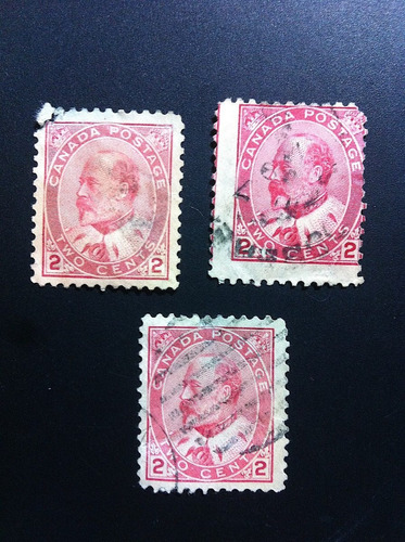 5 Timbres Postales Estampillas Canadá 1903 & 1948
