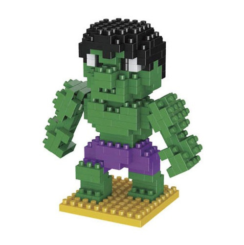 Figura Micro Brick Para Armar De Marvel Hulk Vdgmrs