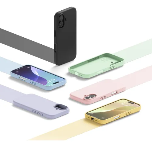 Estuche Forro Funda En Silicona + Vidrio Para iPhone 16 Plus