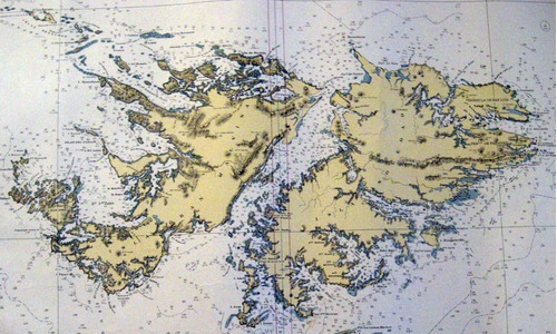 Gran Mapa De Las Islas Malvinas Servicio Hidrografía Naval 