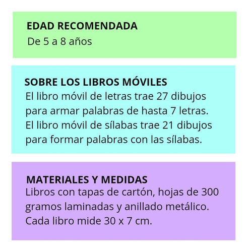 Libros Móviles Didácticos Montessori Para Leer Y Escribir