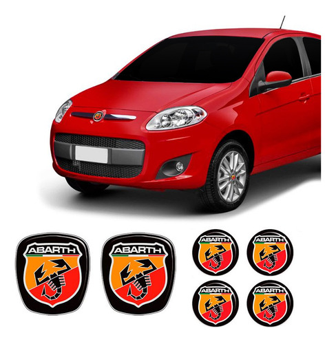 Adesivos Emblemas Abarth Fiat Novo Palio 2012/2017 Genérico