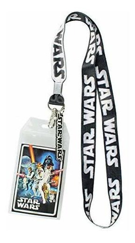 Star Wars Id Cuerda De Seguridad Con Clear Placa De Soporte 