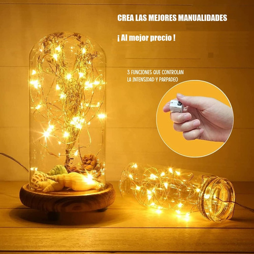Extensión De Luces Micro Led Alambre De 2m X 12 Unidades.