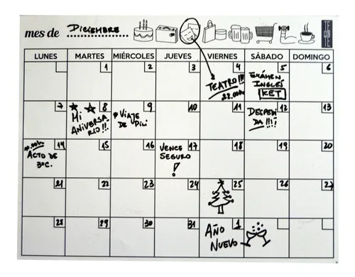comprar Pizarra Planner Organizador Mensual Imantado Calendario