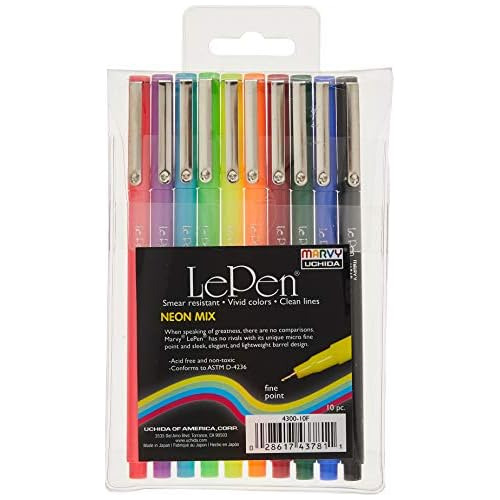 10 Piezas De Suministros De Arte Le Neon Pen Mix, Fluor...