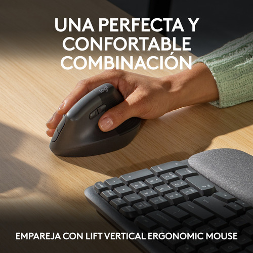 Logitech Combo Ergo Teclado Wave Keys+mouse Lift+totebag Neg