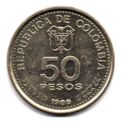50 Pesos 1988 Centenario Constitución Nacional De 1886