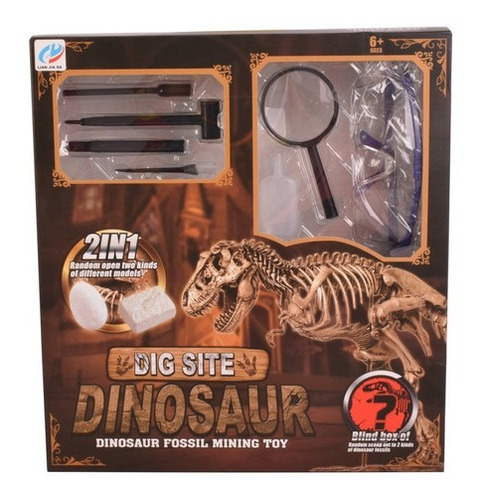 Juego De Paleontologo Dinosaurio Dos En Uno 35cm