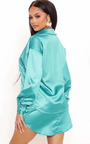 Camisa color verde esmeralda new arrivals