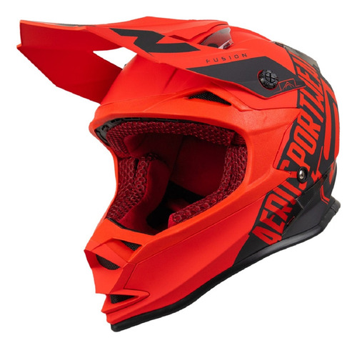 Capacete Asw Fusion Sawn Vermelho/preto Trilha Nf Novo