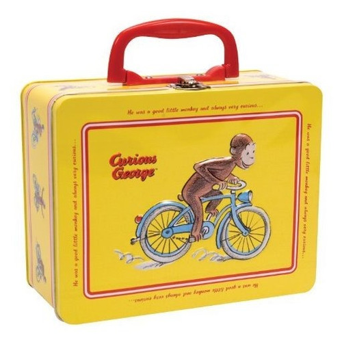 Curioso George Tin Keepsake Box Con Latch Por Dmdjt