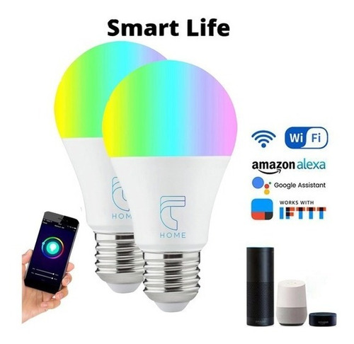 Foco Bombilla Led Inteligente Smart Wifi Domotica Rgb 