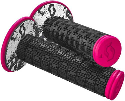 1254 Mellow Donut - Agarres Para Motocross, Negro/rosa