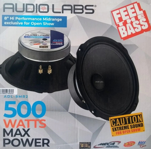 Medio Rango De 8 Open Show Spl 500w Max Audio Labs Adl-8mr2