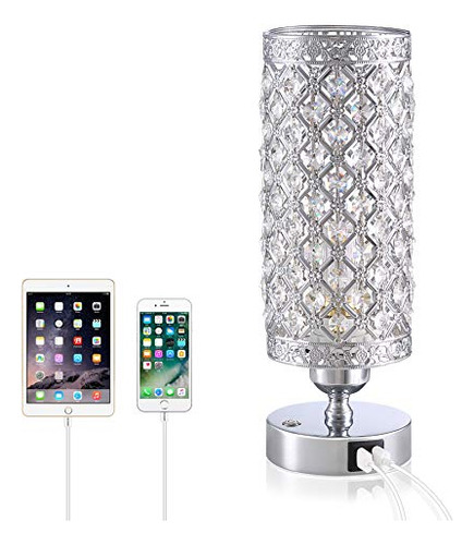 Crystal Bedside Table Lamp 3 Color Options Lamps For Be...