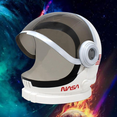 Casco Astronauta Nasa Espacial Apolo Color Blanco Y Negro