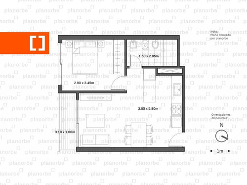 Venta De Apartamento Obra Construcción 1 Dormitorio En Pocitos Nuevo, M+ Unidad 304