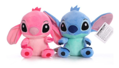 Pack Peluches Stitch Y Angel 20 Cms + Envío Gratis