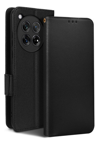 For Oneplus 12 Litchi Pu Leather Wallet Card Slot Stand Case