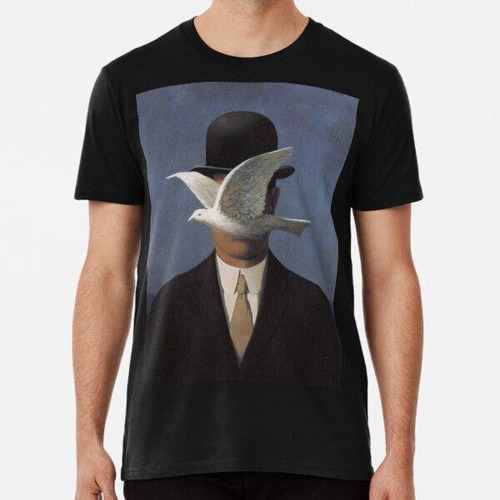 Remera René Magritte - Hombre Con Bombín Algodon Premium
