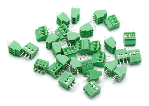 Augiimor Pieza Pine Paso Pcb Conector Bloque Terminal Verde