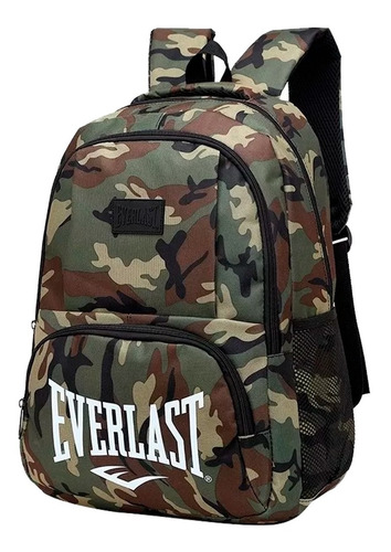 Mochila Everlast Urbana Camuflda Liviana Reforzada Diseño 