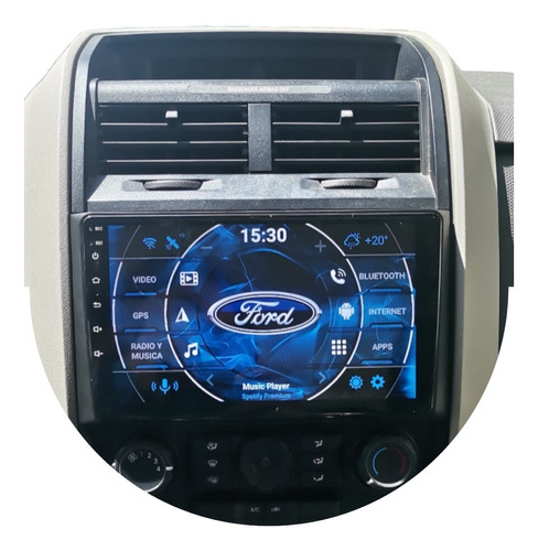Autoestéreo Android 9  Ford Escape 2007-2012 2+32 Platino 2c