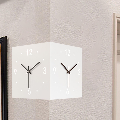 Reloj De Esquina De Doble Cara, Reloj Digital Cuadrado