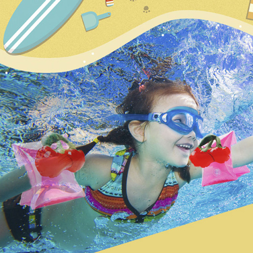Anillo De Natación Inflable Para Piscina, 4 Unidades, Con Fo