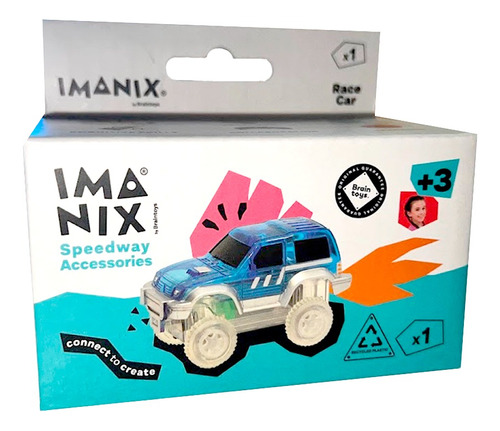 Auto Para Bloques Magnéticos Braintoys Imanix Speedway 1 Pcs