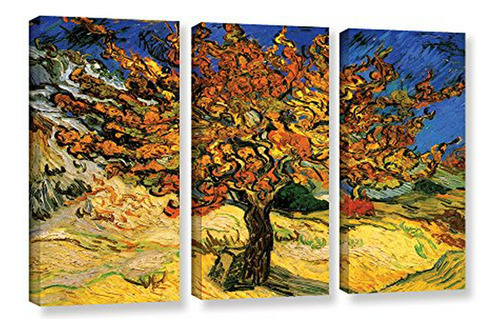 Tríptico Lienzo Vincent Van Gogh 36x54  - Árbol Morera