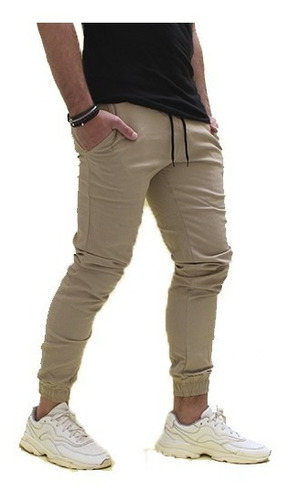Imagen 1 de 4 de Jogger Gabardina Elastizada Liviana Hombre Con Cordón