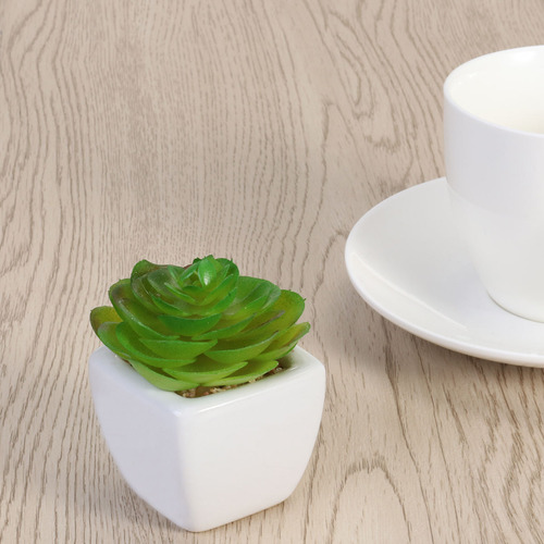 Mini Fa De Plantas Suculentas Artificiales De Color Verde En