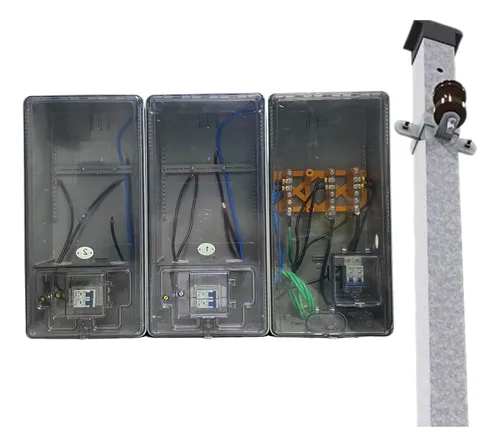 comprar Kit Caixa Luz P\u002F 2 Medidor Cabo 16mm + Poste Padrão Enel Sp